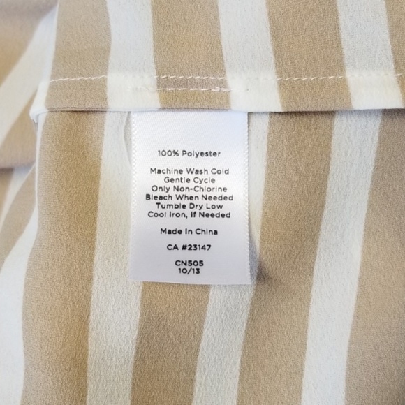 TALBOTS New Chiffon Striped Button Front Shirt 8 M - Picture 8 of 8